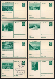Hindenburg, Third Reich, Germany, 8 Postal Cards