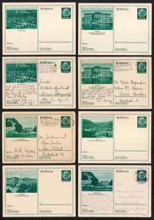 Hindenburg, Third Reich, Germany, 8 Postal Cards
