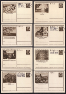 1940 Hindenburg, Third Reich, Germany, 8 Postal Cards