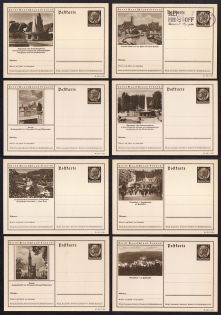 1940 Hindenburg, Third Reich, Germany, 8 Postal Cards