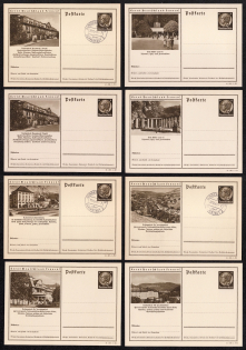 1941 Hindenburg, Third Reich, Germany, 8 Postal Cards