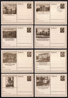 1941 Hindenburg, Third Reich, Germany, 8 Postal Cards