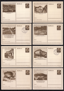 1941 Hindenburg, Third Reich, Germany, 8 Postal Cards