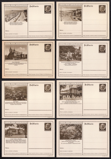 1941 Hindenburg, Third Reich, Germany, 8 Postal Cards