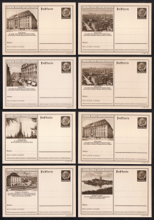 1941 Hindenburg, Third Reich, Germany, 8 Postal Cards
