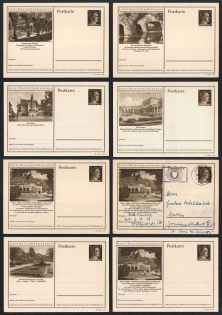 1941 Hitler, Third Reich, Germany, 8 Postal Cards