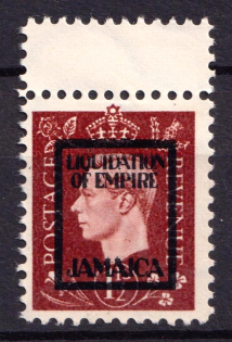 1.5d 'Liquidation of Empire' Jamaica, Anti-British Propaganda, King George VI, German Forgery (Mi. 11, Margin, CV $180)