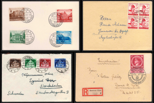 Third Reich, Germany, 4 Covers (Commemorative Cancellations)