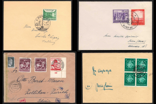 Third Reich, Germany, 4 Covers (Commemorative Cancellations)