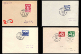 Third Reich, Germany, 4 Covers (Commemorative Cancellations)