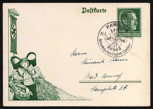 1938 Thanksgiving Day, Third Reich, Germany, Postal Card (Special Cancellation)