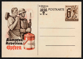 1940 For the 1940 Winter Aid, Third Reich, Germany, Postal Card