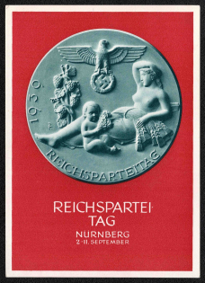1939 Nazi Party Congress in Nurnberg, Third Reich, Germany, Postal Card