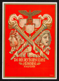 1939 Day of German Art, Third Reich, Germany, Postal Card (Special Cancellations)