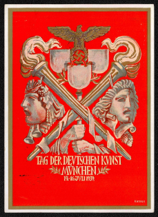 1939 Day of German Art, Third Reich, Germany, Postal Card (Special Cancellations)