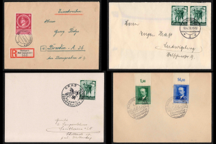 Third Reich, Germany, 4 Covers (Readable Postmarks)