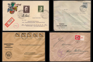 Third Reich, Germany, 4 Covers (Readable Postmarks)
