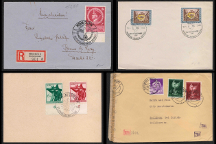 Third Reich, Germany, 4 Covers (Readable Postmarks)