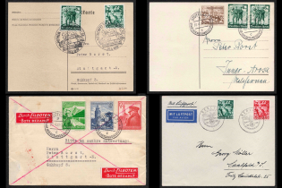 Third Reich, Germany, 4 Covers (Readable Postmarks)