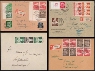 Third Reich, Germany, 4 Covers (Readable Postmarks)