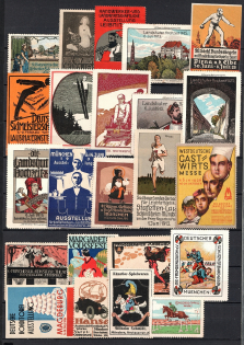 Germany, Stock of Cinderellas, Non-Postal Stamps, Labels, Advertising, Charity, Propaganda (#96B)