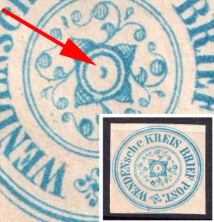 1862 2k Wenden, Livonia, Russian Empire, Russia (Kr. 1, Sc. L1, Crescent instead Dot in Center, CV $30+)