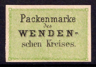 1880 4k Wenden, Livonia, Russian Empire, Russia (Kr. 3 NDI, Sc. L3, Official Reprint, CV $50)
