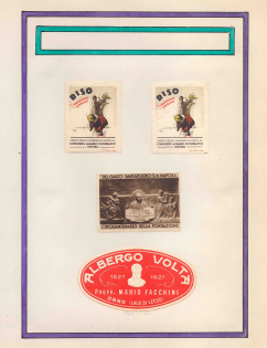 Italy, Stock of Cinderellas, Non-Postal Stamps, Labels, Advertising, Charity, Propaganda (#582)