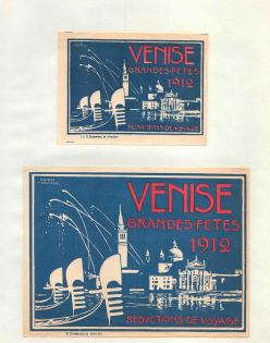 1912 Venice, Italy, Stock of Cinderellas, Non-Postal Stamps, Labels, Advertising, Charity, Propaganda, Souvenir Sheet (#587)