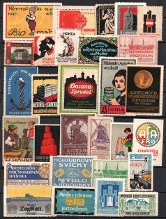 Germany, Stock of Cinderellas, Non-Postal Stamps, Labels, Advertising, Charity, Propaganda (#105B)