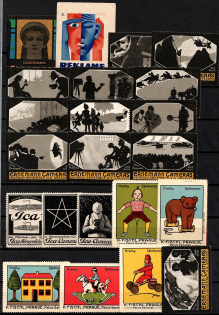 Germany, Stock of Cinderellas, Non-Postal Stamps, Labels, Advertising, Charity, Propaganda (#149B)