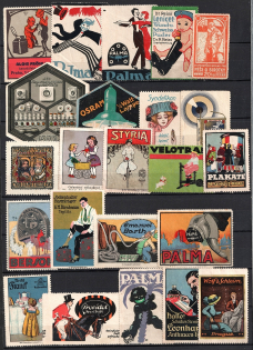 Germany, Stock of Cinderellas, Non-Postal Stamps, Labels, Advertising, Charity, Propaganda (#114B)