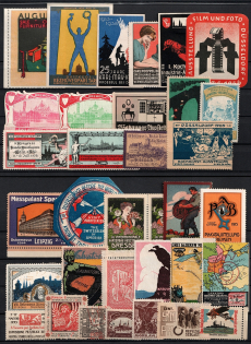 Germany, Stock of Cinderellas, Non-Postal Stamps, Labels, Advertising, Charity, Propaganda (#225B)