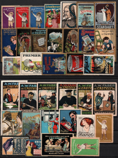 Germany, Stock of Cinderellas, Non-Postal Stamps, Labels, Advertising, Charity, Propaganda (#240B)