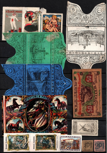 Germany, Europe, Stock of Cinderellas, Non-Postal Stamps, Labels, Advertising, Charity, Propaganda (#146B)