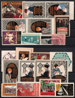 Germany, Europe, Stock of Cinderellas, Non-Postal Stamps, Labels, Advertising, Charity, Propaganda (#168B)