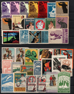Germany, Czechoslovakia, Stock of Cinderellas, Non-Postal Stamps, Labels, Advertising, Charity, Propaganda (#184B)