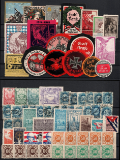 Germany, Europe & Overseas, Stock of Cinderellas, Non-Postal Stamps, Labels, Advertising, Charity, Propaganda (#166B)