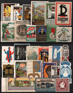 Germany, Europe & Overseas, Stock of Cinderellas, Non-Postal Stamps, Labels, Advertising, Charity, Propaganda (#235B)