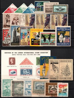 Germany, Europe & Overseas, Stock of Cinderellas, Non-Postal Stamps, Labels, Advertising, Charity, Propaganda (#422B)