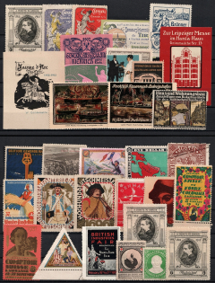 Germany, Europe & Overseas, Stock of Cinderellas, Non-Postal Stamps, Labels, Advertising, Charity, Propaganda (#157B)