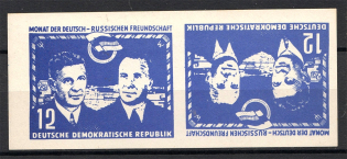1950s NTS New York 'The German-Russian Friendship' Stamp (Tete-beche, MNH)