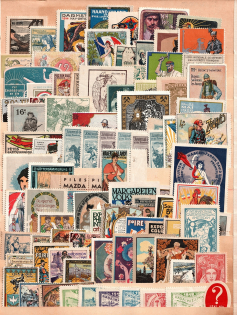 Europe, Stock of Cinderellas, Non-Postal Stamps, Labels, Advertising, Charity, Propaganda (#48B)