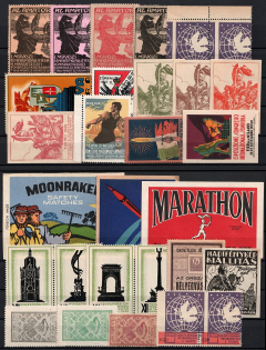 Europe, Stock of Cinderellas, Non-Postal Stamps, Labels, Advertising, Charity, Propaganda (#185B)