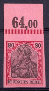 1902 80pf German Empire, Germany (Mi. 77 U, Margin, Control Number '64.00', Signed, CV $330)