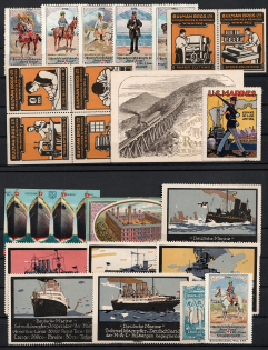 Red Cross, Navy, Ships, Stock of Cinderellas, Germany, Europe Non-Postal Stamps, Labels, Advertising, Charity, Propaganda (#158B)