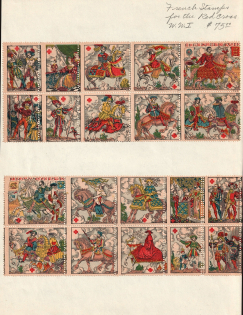 Red Cross, France, Stock of Cinderellas, Non-Postal Stamps, Labels, Advertising, Charity, Propaganda, Blocks (#416B)