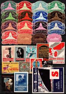 United States, Germany, Europe, Stock of Cinderellas, Non-Postal Stamps, Labels, Advertising, Charity, Propaganda (#134B)