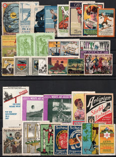 Ships, Navy, Airplanes, Europe, Stock of Cinderellas, Non-Postal Stamps, Labels, Advertising, Charity, Propaganda (#204B)