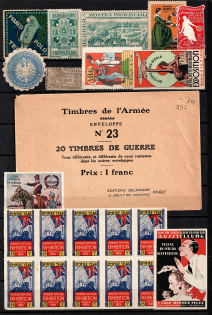 United States, Canada, Germany, Europe, Stock of Cinderellas, Non-Postal Stamps, Labels, Advertising, Charity, Propaganda (#122B)